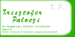 krisztofer paloczi business card