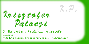 krisztofer paloczi business card